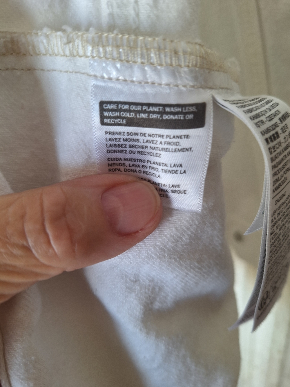 Levi's White Denim Trucker Jacket - Men's Women's, Thick Cotton XL - Picture 5 of 6